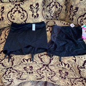 2 NWT half slip with garters sz cl and large